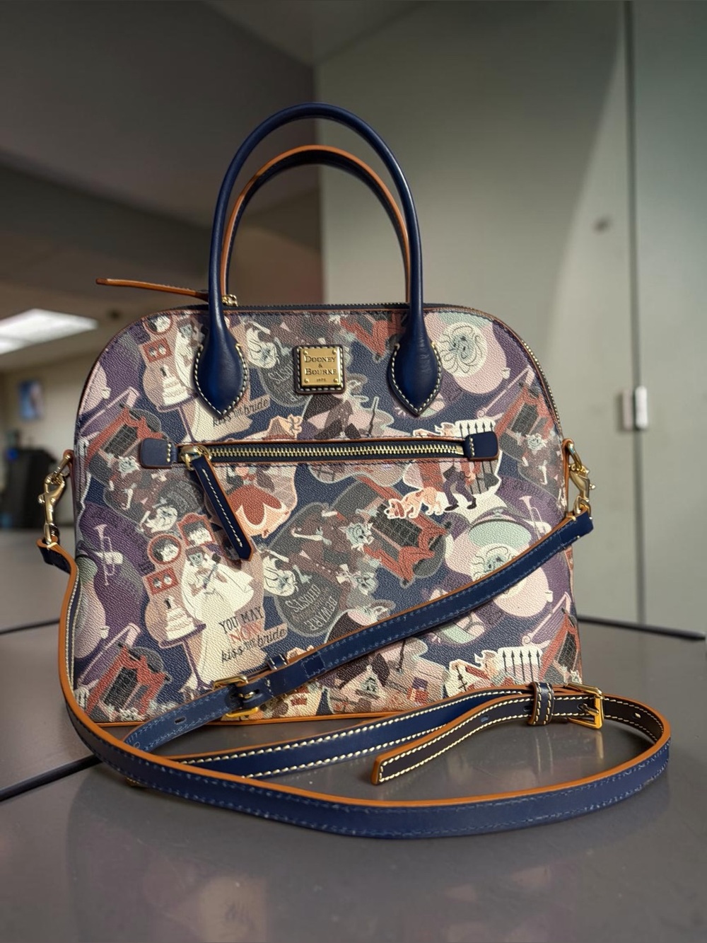 Dooney & Bourke Disney Haunted Mansion Satchel Ghost Host Purse Bag NWOT